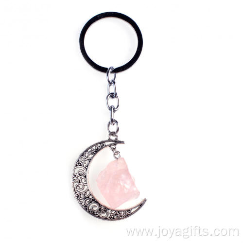 Natural Gemstones Rose Quartz Rough Pendants Necklace Wholesale